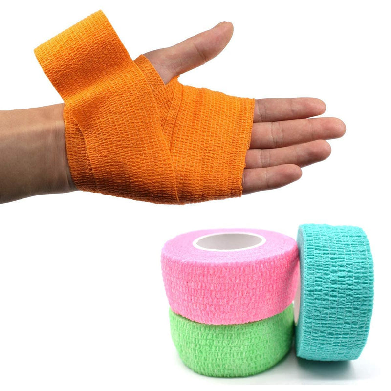 Liwein Cohesive Bandages, 16 Rolls Self Adherent Bandage Pet Vet Wrap Self Adherent Cohesive Bandages Wrap Elastic Sports Tape for First Aid Athletic Wrist Ankle Sprains Swelling Pet Wound(2.5cm 5cm) - PawsPlanet Australia