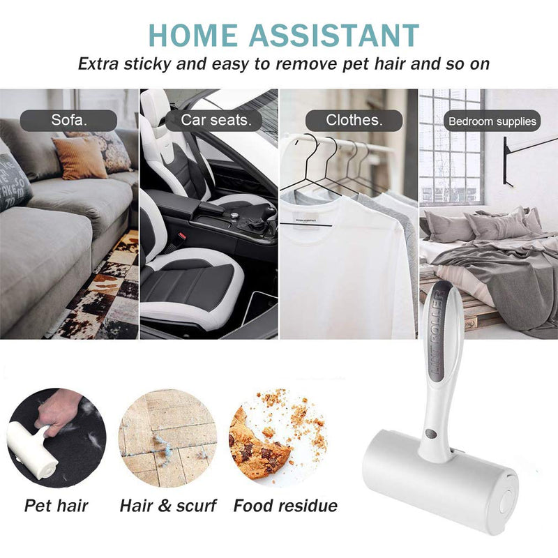 Cozywind Lint Roller for Quick and Easy Removal of Cat and Dog Hairs Dust and Lint from Clothing, Furniture and Car Seats [1 Handle +6 Rolls Parts] - PawsPlanet Australia