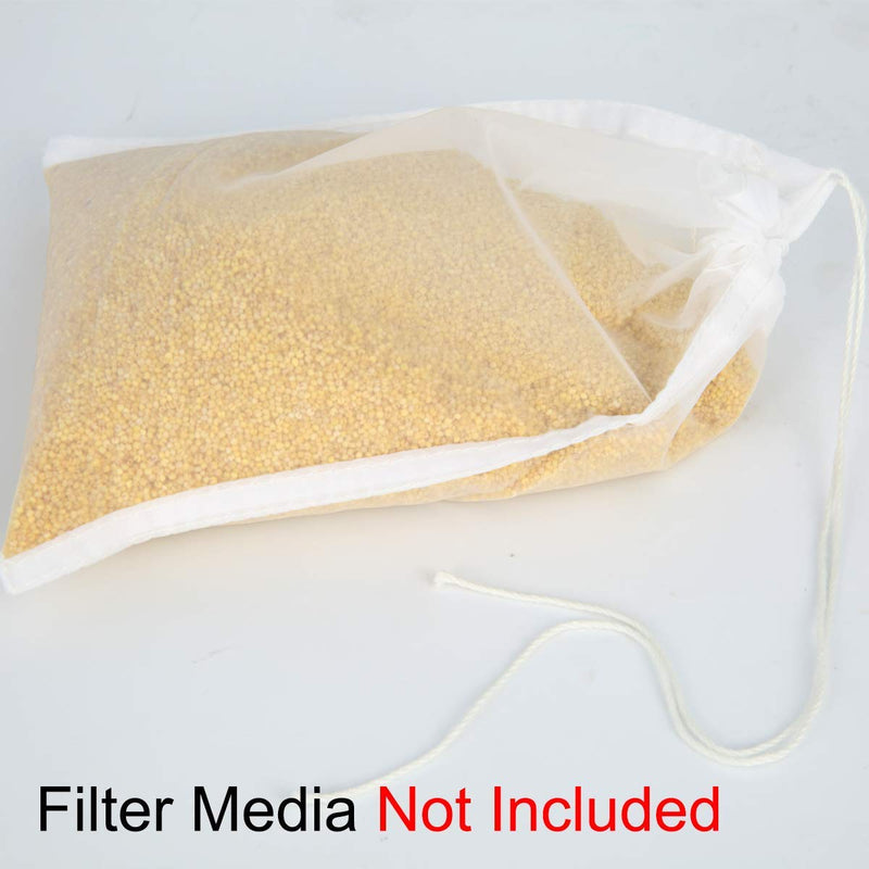 [Australia] - SLSON 12 Pcs Media Filter Bag Aquarium Fine 180 Micron Mesh Filter Bags Reusable Nylon Drawstring Bags for Fish Tank Activated Carbon,Charcoal,Bio Balls Filter Accessories,White 