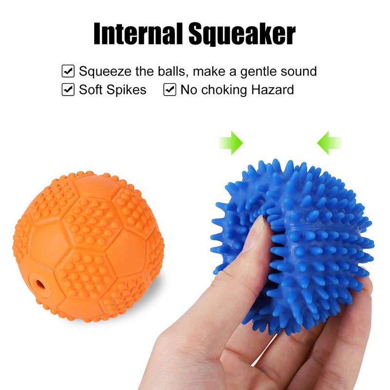 Interactive Dog Toys Balls, Dog Treat Balls, Dog Teething Toys Balls, IQ Treat Dispenser Ball Dog Toy, Squeaky Dog Toys Balls for Dog Teeth Cleaning, Chewing, IQ Training, Food Dispensing L - PawsPlanet Australia