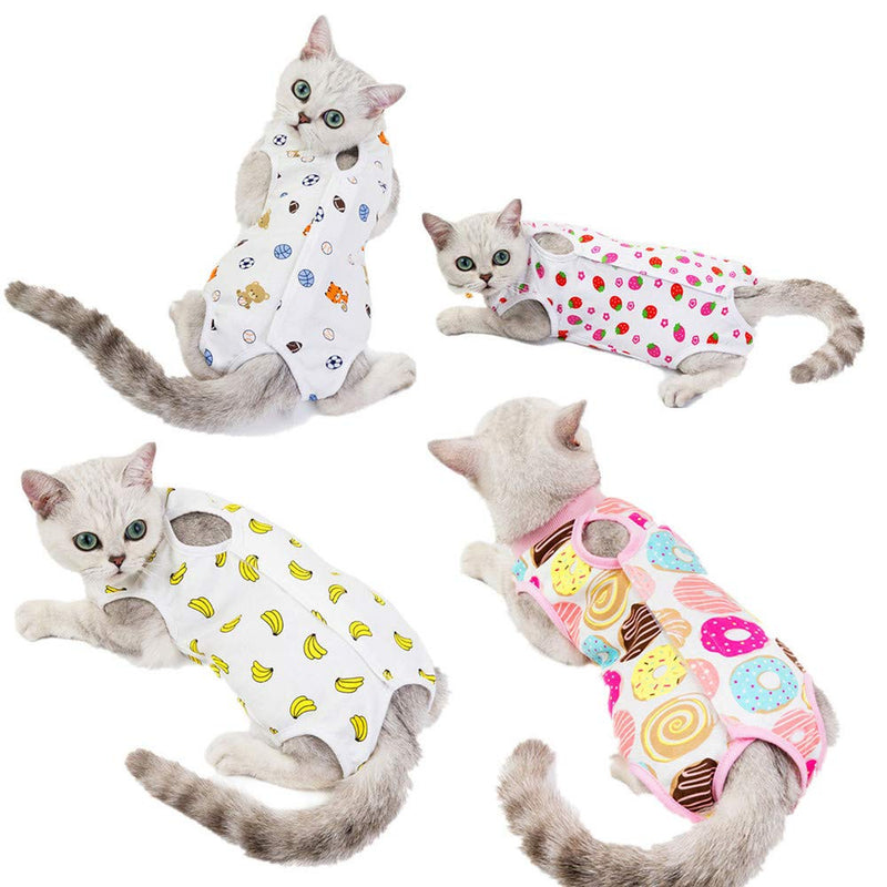 [Australia] - Lcsweet Cute Casual Cotton Pet Cat Dog Shirts Puppy Vest Pants Clothes Donuts Small 