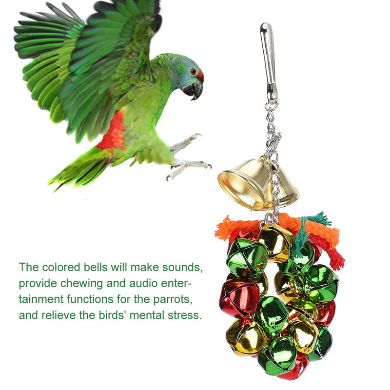 Bird Parrot Toys, Yinuoday 2Pcs Bird Bell Toy Parrot Hanging Toy Pet Bird Parrot Bell Ring Garland Toy Christmas Birdcage Wreath Cage Accessories - PawsPlanet Australia