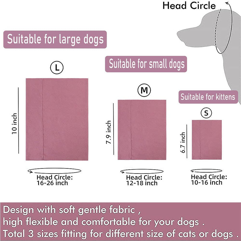 Ulobey Calming Dog Ears Cover, Pet Ear Flap Head Wrap for Noise Protection Dog, Hood Earmuffs for Anxiety Relief Grooming Bathing, Neck and Ears Warmer Ear Muff for Small Medium Large Puppy Cat S Pink - PawsPlanet Australia