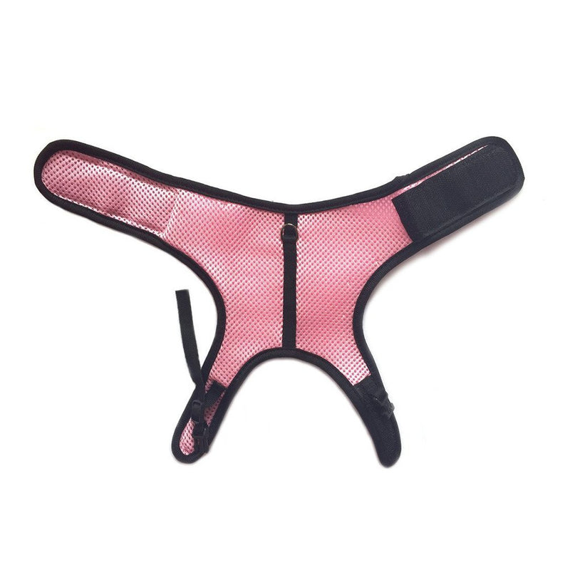 [Australia] - UEETEK Soft Harness with Lead for Rabbits Bunny Elastic Length 47 inch - Size L(Pink) 