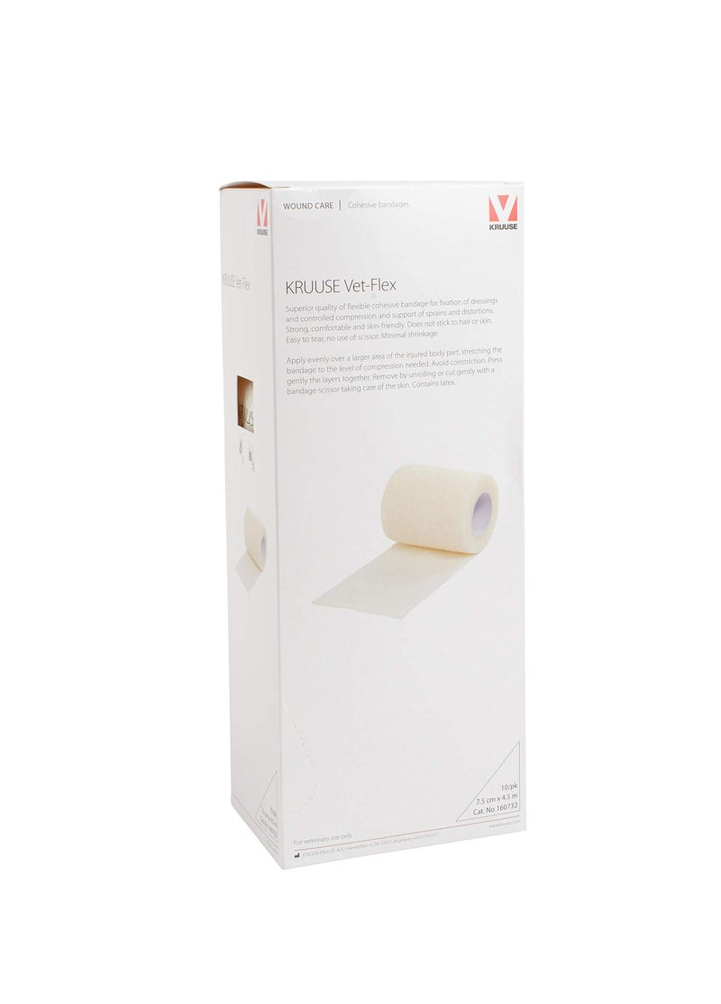 Kruuse Vet-Flex Bandage Rolls for Dogs, 4.5 x 7.5 cm, White, 10-Piece - PawsPlanet Australia
