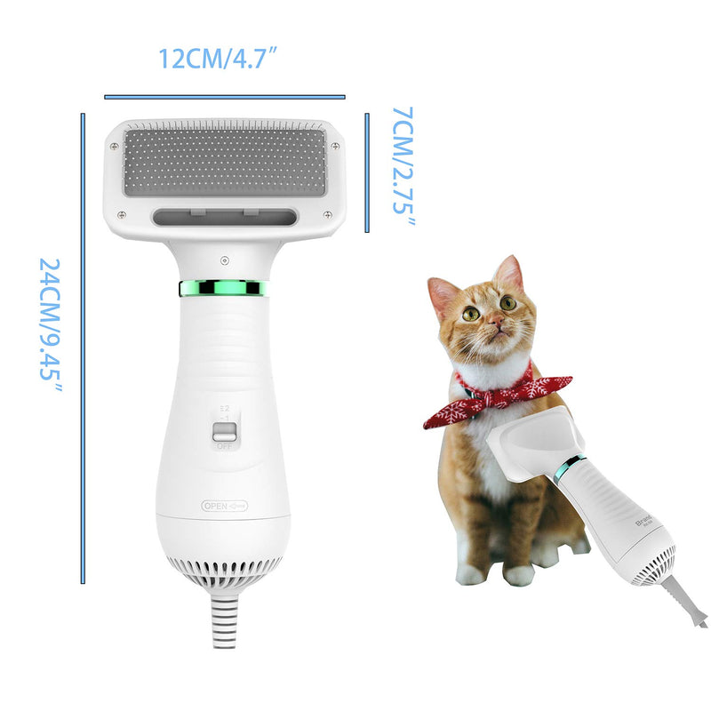 [Australia] - Dog Hair Dryer，Pet Grooming Hair ，2 in 1 Portable Home Pet Care，Hair Styling Grooming for Medium Small Large Dogs Cat ，2 Levels of Temperature and air Volume Adjustment，Low Noise 