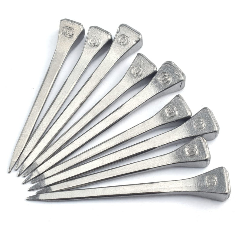 Aifeier ET Stainless Steel Horseshoe Nails Horse Hoof Nails Fix Lead and Glass Stop Blocks for Horse Racing Training Riding Equestrian Sporting, 20x1.77 Inch & 20x2 Inch - PawsPlanet Australia