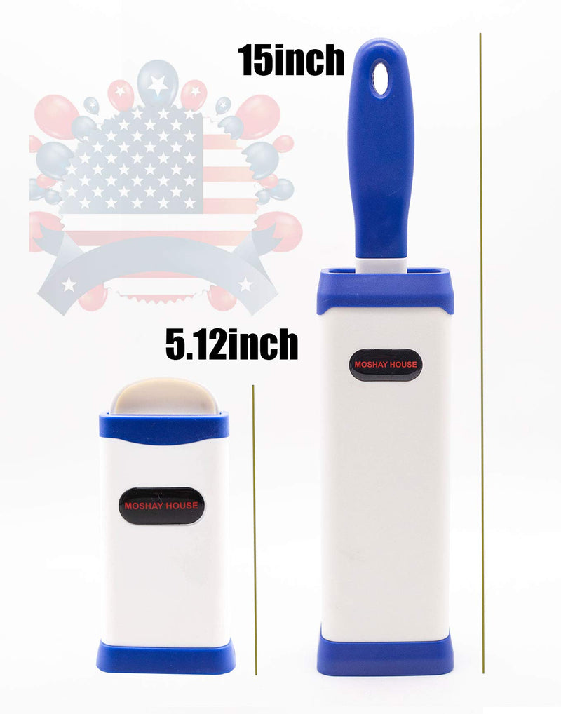 [Australia] - MOSHAY Pet Hair Remover Brush, Pet Hair Remover with Self-Cleaning Base, Double-Sided Pet Hair Remover Brush, Best Pet Hair Remover Brush for Removing Pet Hair blue 