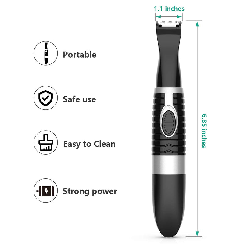 oneisall Dog Grooming Clippers,Cordless Small Pet Hair Trimmer,Low Noise for Trimming Dog's Hair Around Paws, Eyes, Ears, Face, Rump-Black Black - PawsPlanet Australia