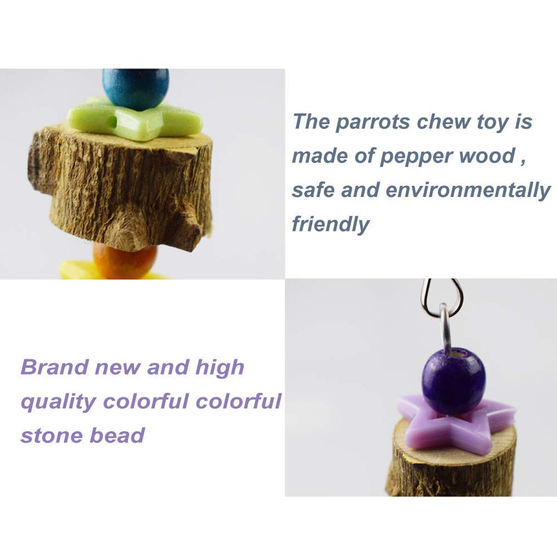 [Australia] - WENTS Parrots Supplies 1 Pack Parrots Grinding Bite Toy and 1 Pack Parrot Ferrule Toy for Your Parrots to Satisfy The Curiosity Develop Coordination 