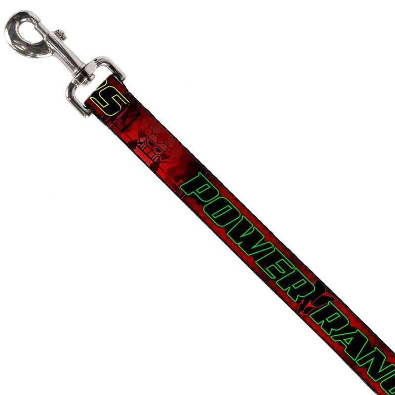 [Australia] - Buckle-Down "Power Rangers/Megazord Head Red/Green/Yellow/Black Pet Leash, 6'-1.5" 