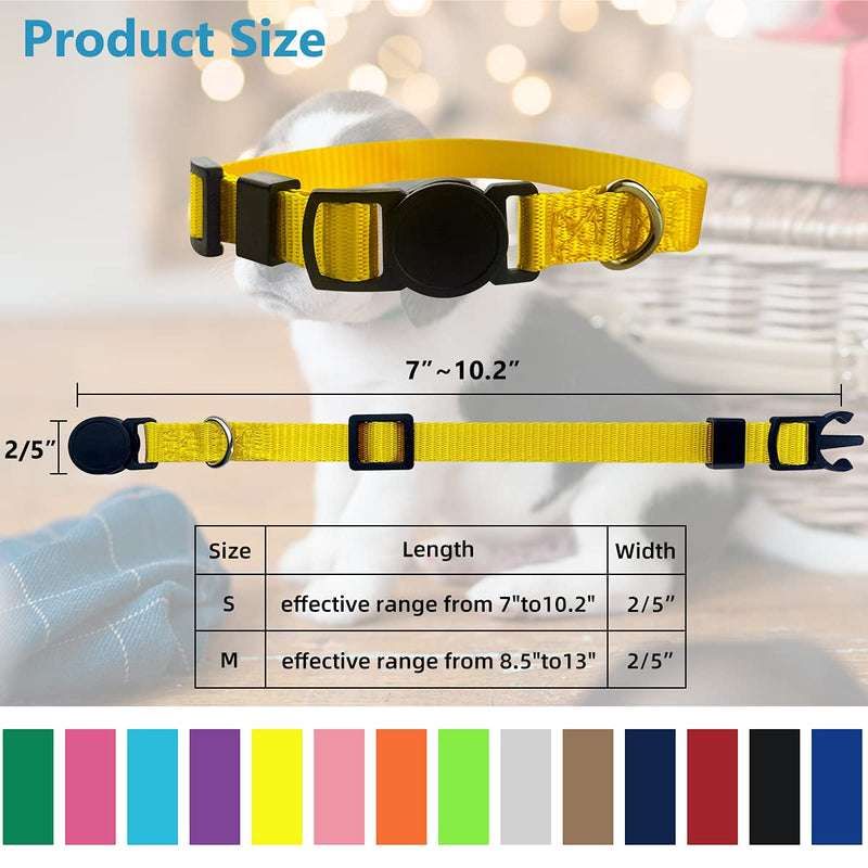 Puppy ID Collars Nylon Soft Identification Adjustable Whelping litter Collar Small Dog Safety Collar for Newborn Pets Puppies and Kittens with 2 Cards - 14 COLORS (S) S - Breakaway Buckle - PawsPlanet Australia