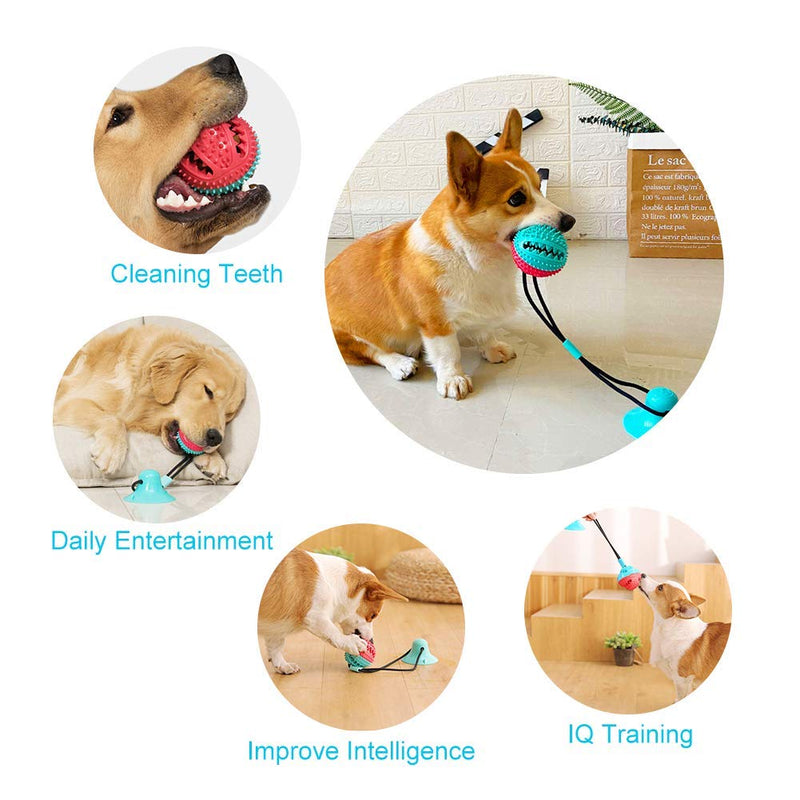 Rope ball cleaning teeth Suction Cup Dog Toy, Pet Molar Bite Toy, Dog Chew Toys, Interactive Pet Treat Ball for Chewers and Toothbrush, Dog Multifunction Interactive Ropes Toys - PawsPlanet Australia