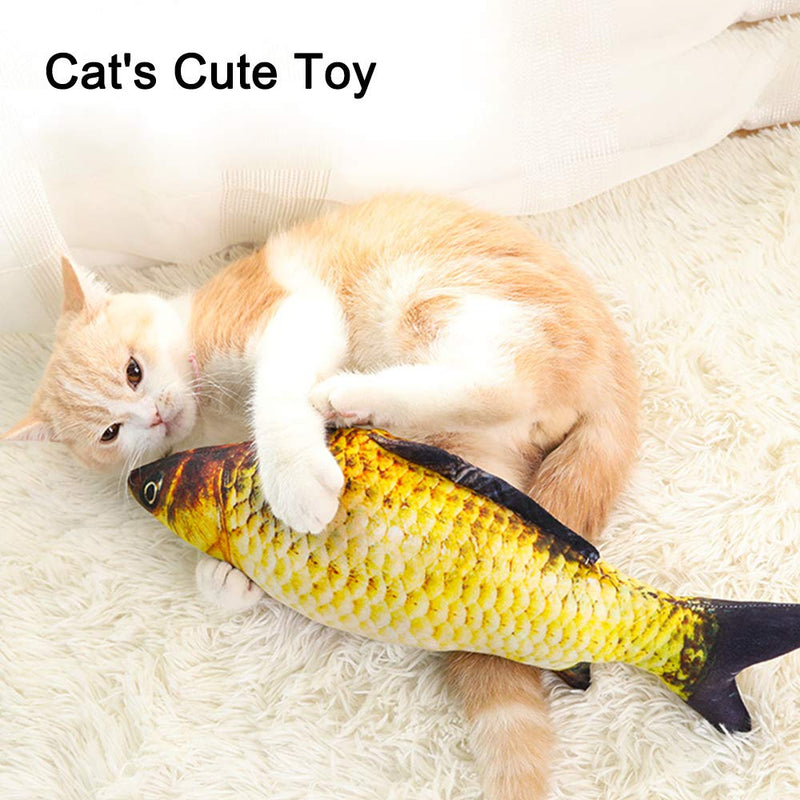 [Australia] - Bihuo Plush Fish Shape Toy, Perfect for Biting and Chewing, Extra refillable Catnip, Fish-Crinkle, Interactive for Cat/Kitty/Kitten and Funny Kick Supplies for Pets (4PC’s) 