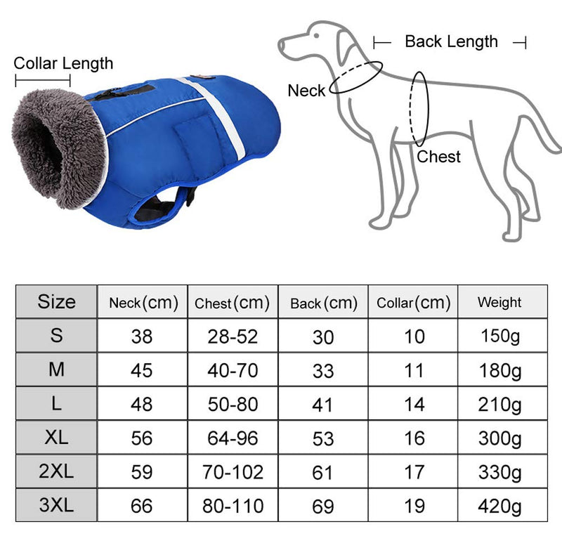 [Australia] - ZEEY Cold Winter Warm Padded Pet Coat, Water Resistant Dog Jacket Winter Pet Dog Clothes Apparel XL Purple 