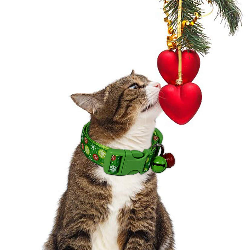 yizeda Christmas Cat Collar with Bells, 2020 Red and Green Bell Collar Christmas Cat Collar Dog Collar. (2 Packs - PawsPlanet Australia