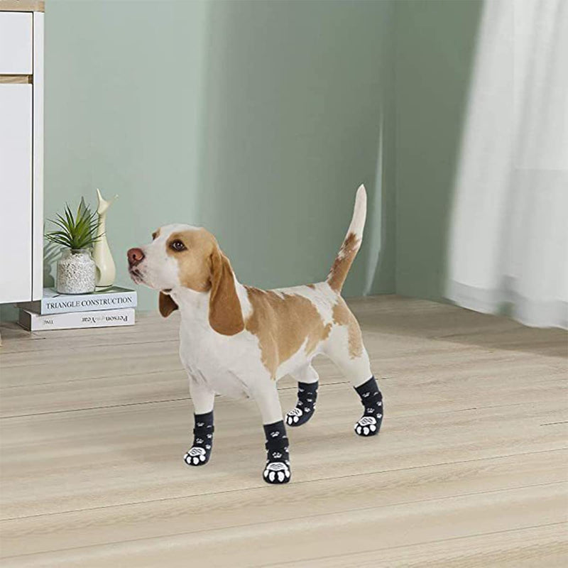 Fantasyon Dog Socks 3 Pairs Anti-Slip Dog Grip Socks with grips Dog Boots Soft Adjustable Pet Paw Protector for Pet Indoor & Outdoor Hardwood Floor Walking - S - PawsPlanet Australia