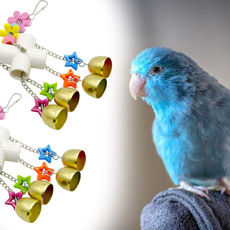 N\A 2Pcs Parrot Swing Toy Bells Toy Birds Toy Colorful Climbing Ringing Bells Toys for Bird Parrot Exercise Training Tool Lovebird Finch Canary Macaw African Grey Cockato - PawsPlanet Australia