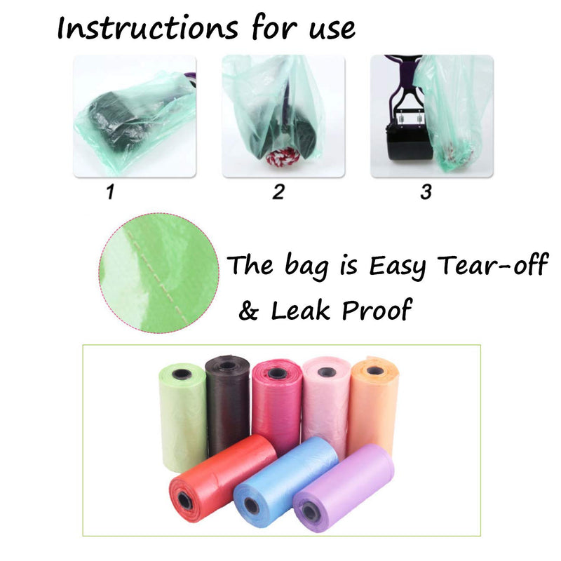 [Australia] - E-YOSILI Pooper Scooper for Dogs, Portable Pet Pooper Scooper with Waste Bag and Poop Bag Dispenser, High Strength Material and High Cleaning Tool for Pick Up Pet Waste 