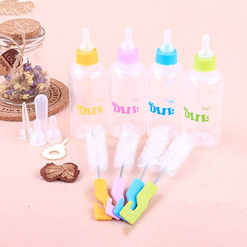 POPETPOP 2Set Kitten Bottles for Nursing - Pet Nursing Bottle Kits - Replacement Nipple Cat Feeding Bottle with Brush Nipple Hole Opener for Newborn Puppies, Rabbits, Small Animals - PawsPlanet Australia