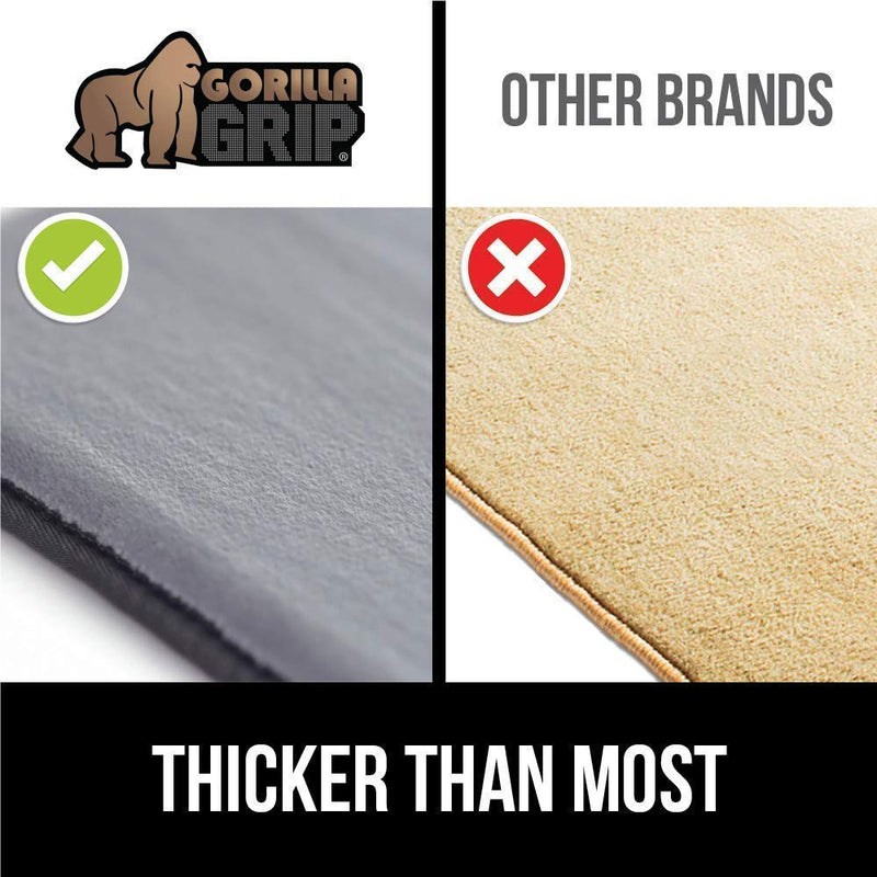 Gorilla Grip Shower Stall Mat and Memory Foam Bath Rug, Mat is Size 21x21 in Clear Color, Bath Rug is Size 30x20 in Graphite Color, Both Machine Washable, 2 Item Bundle - PawsPlanet Australia