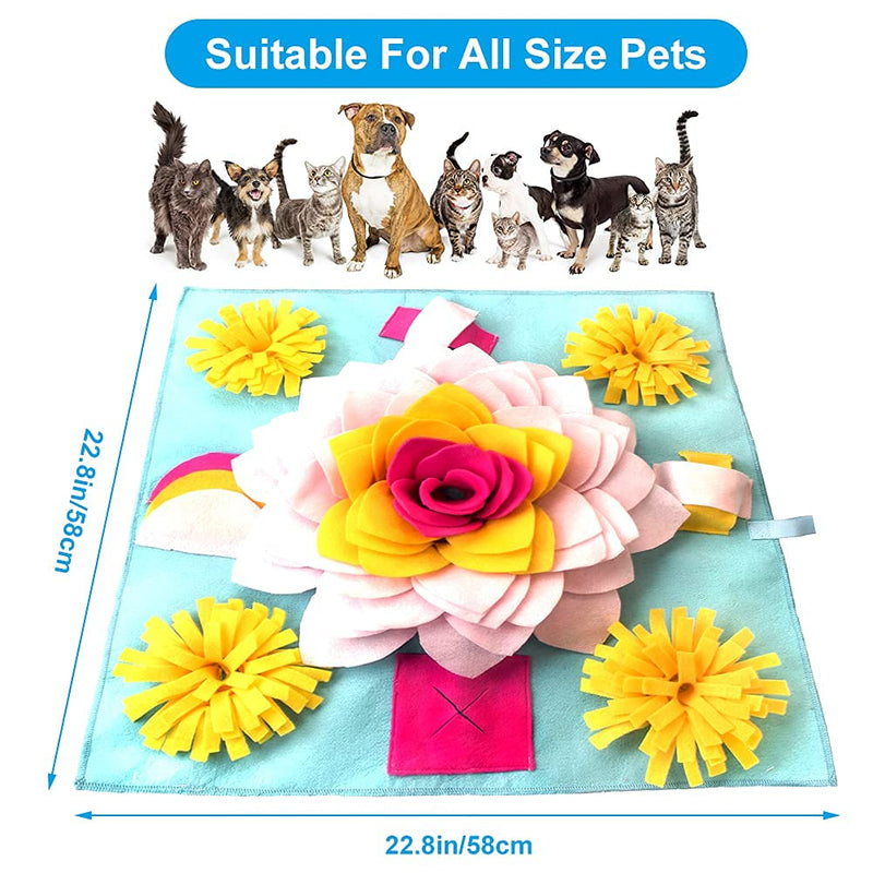 Anpress Snuffle Mat for Dogs Pet Feeding Mat Interactive Dog Toys Dog Puzzle Toy Nose Work Games Training Dog Sensory Mat for Brain Stimulating Foraging Skill Pressure Release, Portable and Washable - PawsPlanet Australia