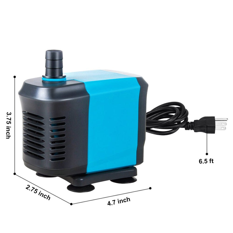 [Australia] - KEDSUM 550GPH Submersible Water Pump(2500L/H,40W), Ultra Quiet Submersible Pump with 5ft High Lift, Fountain Pump with 6.5ft Power Cord, 3 Nozzles for Fish Tank, Pond, Aquarium, Statuary, Hydroponics 