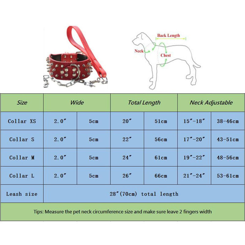 [Australia] - Avenpets Spiked Studded Leather Dog Pet Collar Leash 2Pcs Set Walking Pitbull Boxer for Medium Large Dogs S Pink Leopard 