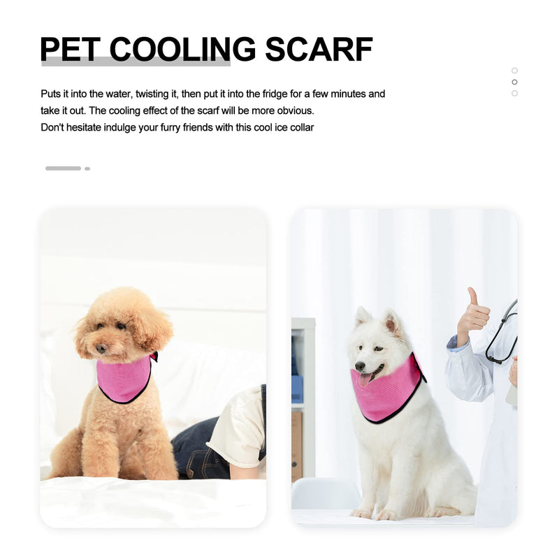 iplusmile Dog Cooling Bandana Summer Pet Dog Instant Cooling Collar Scarf Ice Towel Pet Neck Wrap Kerchief Accessory for Dog Cats Small - PawsPlanet Australia