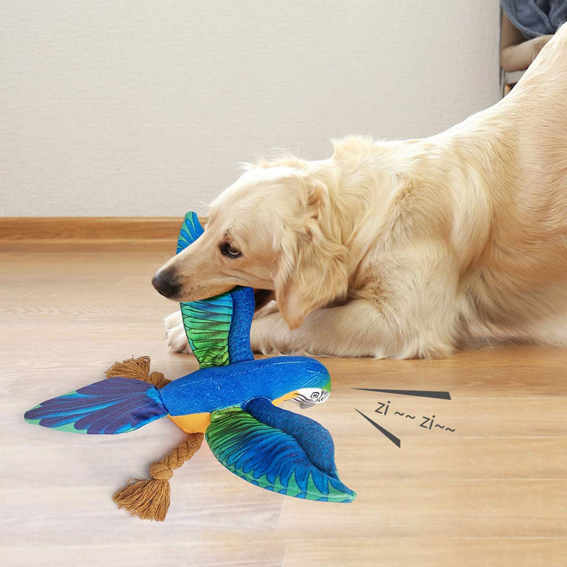 Aquatic Human Squeaky Plush Dog Toys, Durable Dog Chew Toys Interactive Stuffed Dog Toys for Boredom Dog Gift Toys for Puppy/Small/Medium/Large Dogs - Parrot Shaped - PawsPlanet Australia