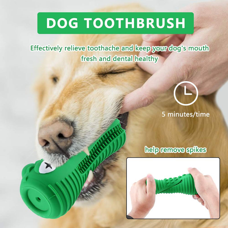 Kuyoly Dog Toys, Indestructible Dog Squeaky Toy, Dog Chew Toys Toothbrush Toys for Aggressive Chewers, Natural Rubber Dog Cleaning Toys Toothbrush, Dog Boredom Toys for Large Dogs Dental Care - PawsPlanet Australia