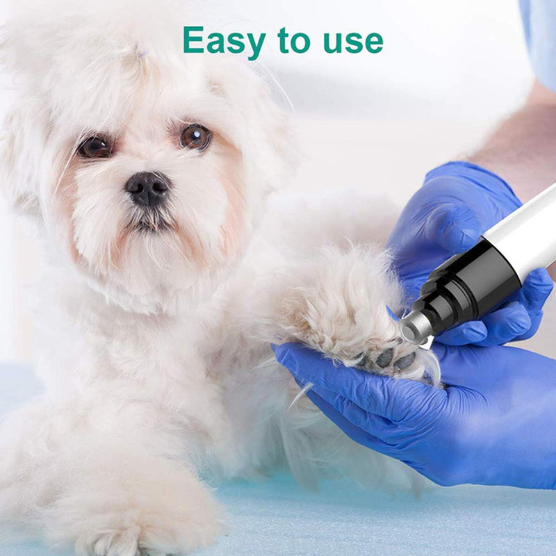 Cotify Dog Nail Grinder, Electric Pet Nail Clippers, Automatic Nail Polisher Ultra Quiet Cordless Usb Rechargeable Manicure Device Claw Care for Small Medium Large Dogs & Cats - PawsPlanet Australia