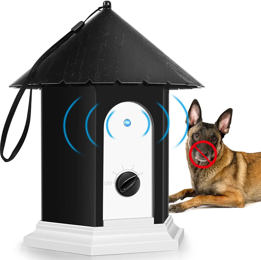Anti Barking Device, 4 Levels Ultrasonic Dog Barking Control Devices Outdoor Dog Training, Safe for Human & Dogs 50Ft Dog Barking Deterrent to Stop Barking Black-new - PawsPlanet Australia