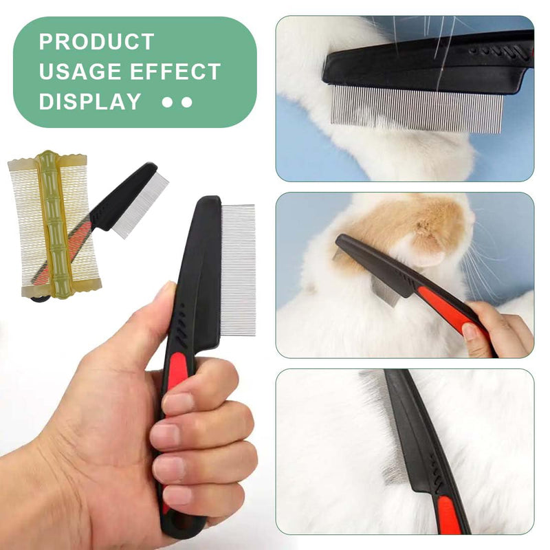 EIHI Flea Comb for Dogs and Cats, Pack of 3, Lice Comb, Cat Comb, Dust Comb, Flea Comb, Coarse & Fine Teeth Lice Flea Comb - PawsPlanet Australia