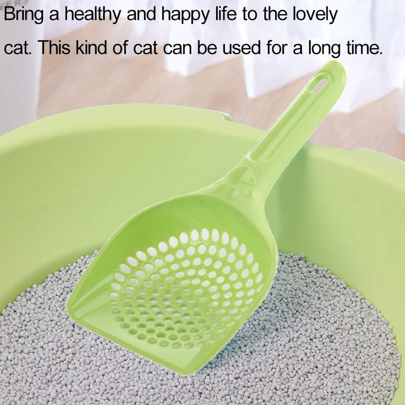 XYDZ 6PCS Cat Litter Scoop Plastic Litter Pet Shovel Cat Dog Sand Sifter Poop Sieve Cleaning Tool with Food Feeder Shovel Scoop Set Easy to Clean - Green - PawsPlanet Australia