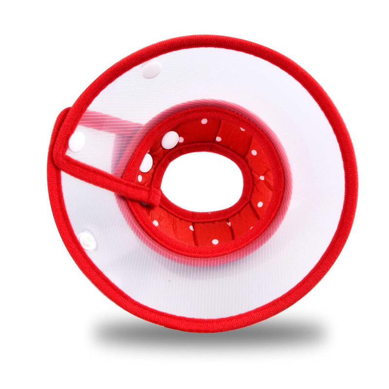 Neck Brace for Pets Protective Collar Cone Collars Soft Cat Protective Collar Neck Brace Anti Bite Cat Recovery Collar Adjustable Plastic for Puppies Small Dogs Kittens, 1-2kg Red - PawsPlanet Australia