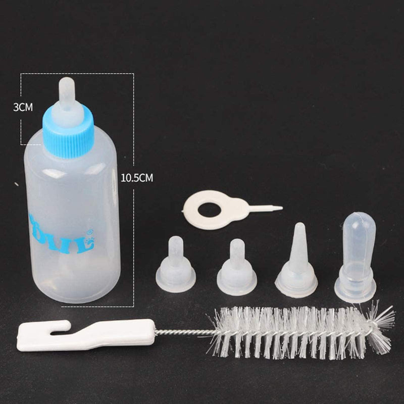 ZLLOO Puppy Nursing Bottles Pet Feeding Bottle Kit with Nipple Feeding Needle Tubing for Kitten Squirrels and Other Newborn Pets - PawsPlanet Australia