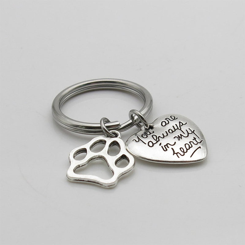 [Australia] - Pet Dog Memorial Keychain You are Always in My Heart Memorial Keychain Pet Sympathy Gift 