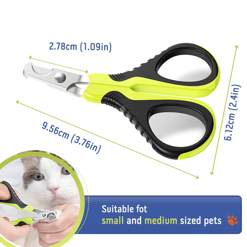 [Australia] - DreamCat Cat Nail Clippers Professional Cat Nail, Best Stainless Steel Cat Claw Toenail Trimmer with Pet Safety Guard & Lock and Special Curve Radian, Essential Grooming Tool for Small Pet Curved Blade 