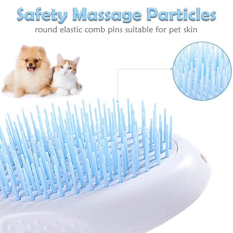 JEZOMONY Dog Brush and Cat Brush, Pet Self Cleaning Slicker Brush & Stainless Steel Pet Comb, for Long and Short Haired Dog, Cat and Other Pets (2 Pack) - PawsPlanet Australia