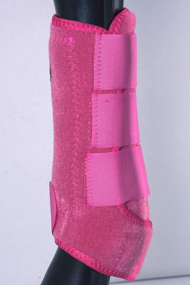 [Australia] - HILASON L M S Horse Hind Rear Leg Protection Sports Boot Pair Pink Large 