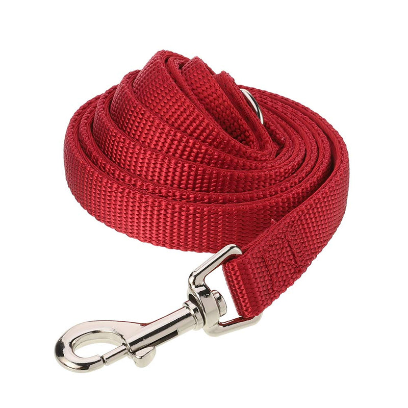 Xinzistar Dog Collar and Lead Set, Adjustable Strong Nylon Leash with Sponge Handle, Quick Release, for Small Medium Dogs Pets Walking Training (Red) - PawsPlanet Australia