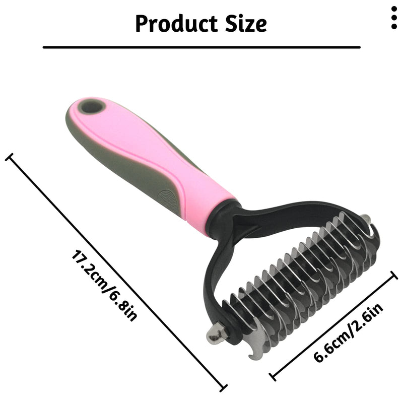 Hriymtd Undercoat Brush Dog, Dog Comb Fur Brush, Pet Grooming Fur Brush Cats, Grooming Brush for Cats, Dogs, Puppies, Kittens, Short Hair, Comb - PawsPlanet Australia