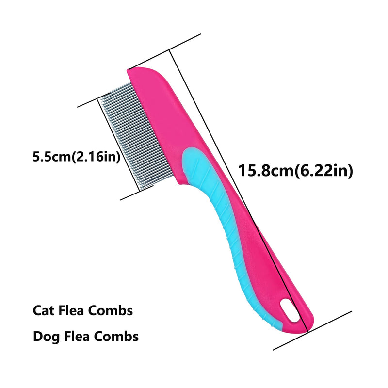 Flea Combs for Cats and Dogs 1 Piece (Pink) Pink - PawsPlanet Australia