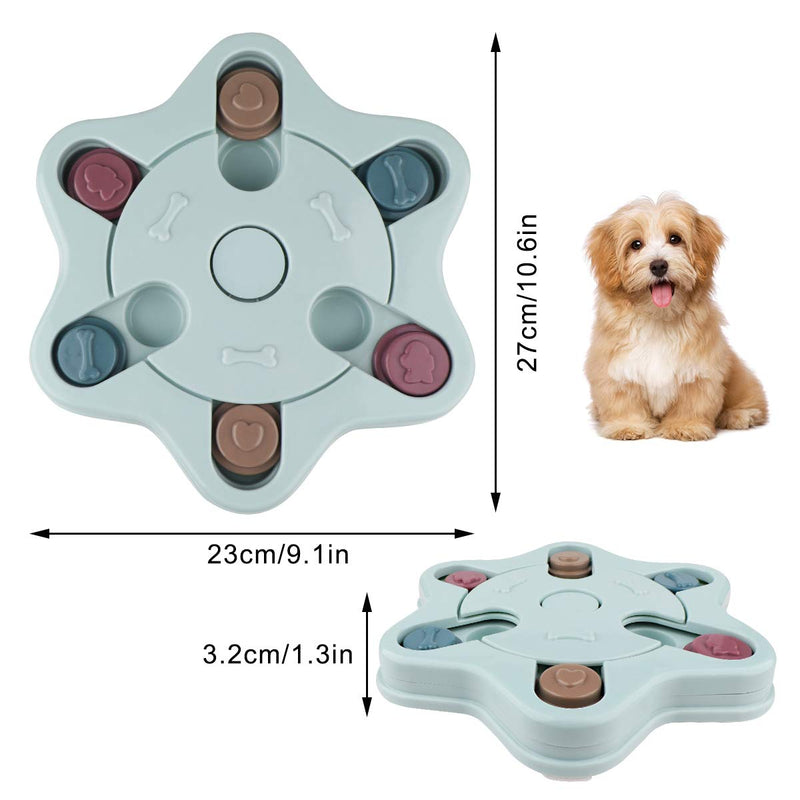 KOLLNIUN Dog Puzzle Feeder Toy, Puppy Treat Dispenser Bowl Interactive Slow Dispensing Feeding Pet Improve IQ Game Brain Training Feeder - PawsPlanet Australia