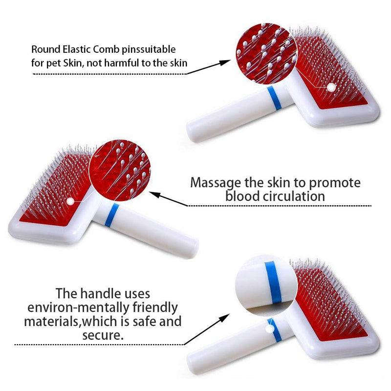 Rabbit Brush Guinea Pig Comb Plucking Hair Brush Small Pet Grooming Comb Grooming Brush for Small Pets Removes Loose Knots for All Coat Types White - PawsPlanet Australia