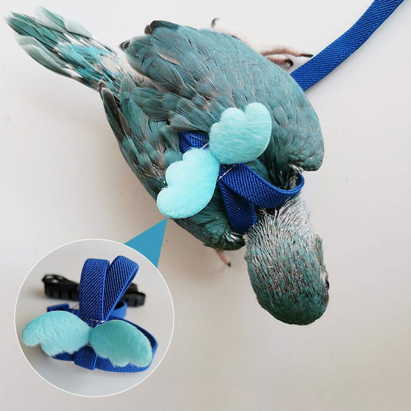 ASOCEA Bird Harness and Leash Parrot Parakeets Flying Rope Escape Proof Traction Lead for Cockatoo Macaws African Grey budgie Lovebird Training Walking - PawsPlanet Australia