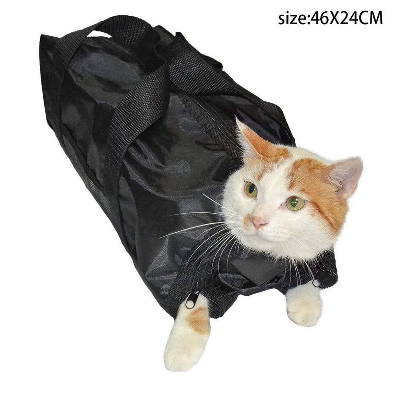 AILOVA Cat Grooming Bag,Removable Pet Cat Bath Bag Pet Cat Grooming Bathing Restraint Bag for Nail Trim Examining Ear Clean - PawsPlanet Australia