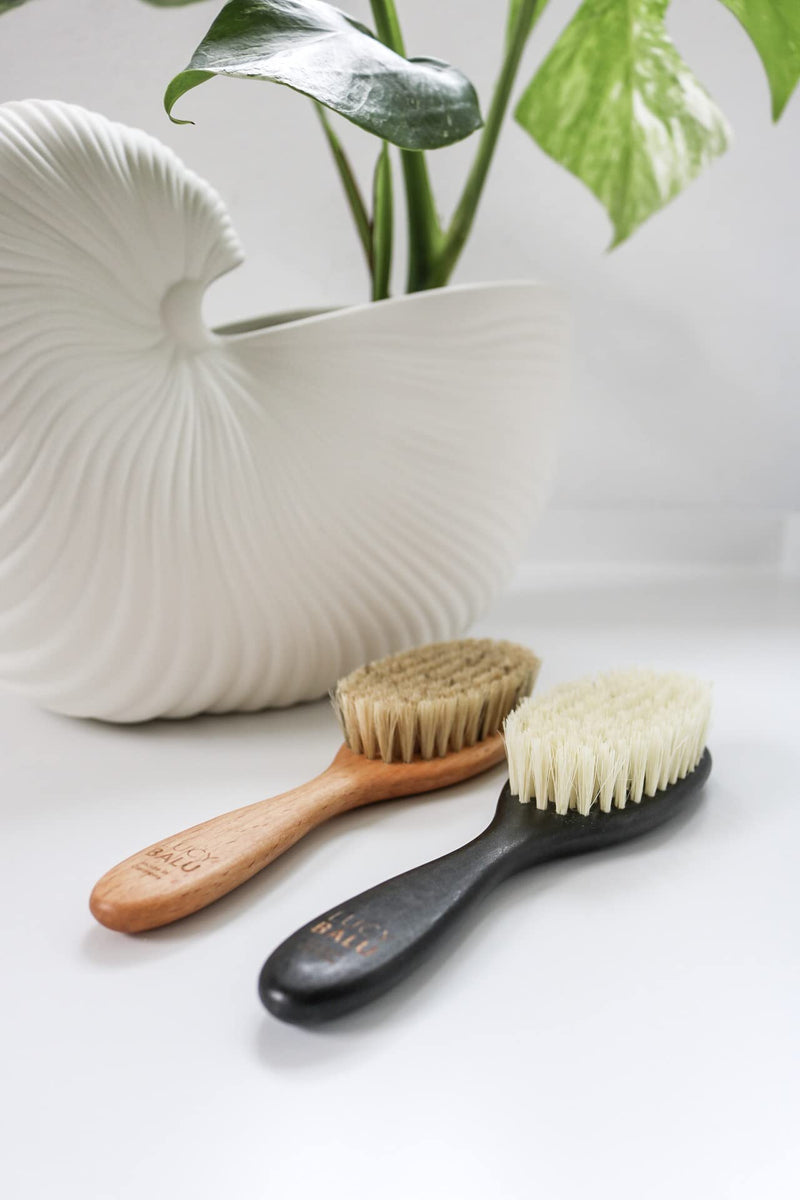 LucyBalu® cat brush for short hair & long hair | Fur brush for cats| Cat comb for grooming cats | Pet Hair Brush for Cats| Cat hair brush with natural bristles & wooden handle | oiled nature - PawsPlanet Australia