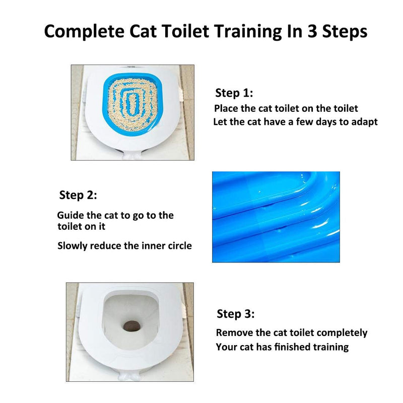 D&Y Cat Toilet Training System | Professional Cat Toilet Training Kit for Cats Kitty | Teach Cat Pets to Use Toilet - PawsPlanet Australia